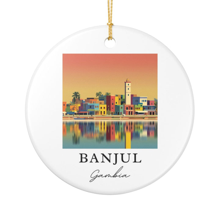 Banjul Ornament: Unique Banjul Souvenir, Banjul Xmas Decor, and Authentic Banjul Gift