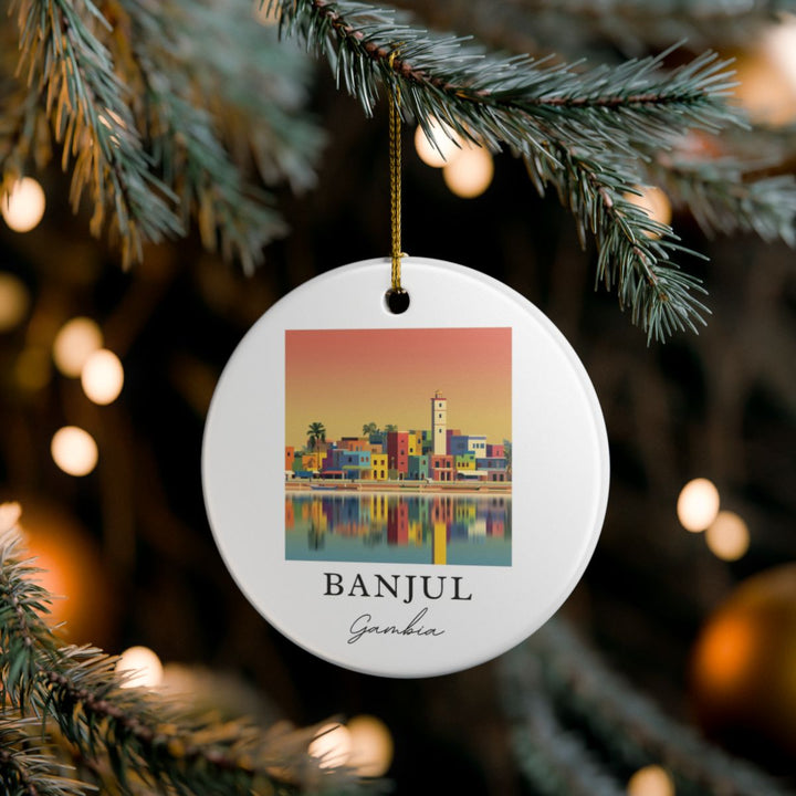 Banjul Ornament: Unique Banjul Souvenir, Banjul Xmas Decor, and Authentic Banjul Gift