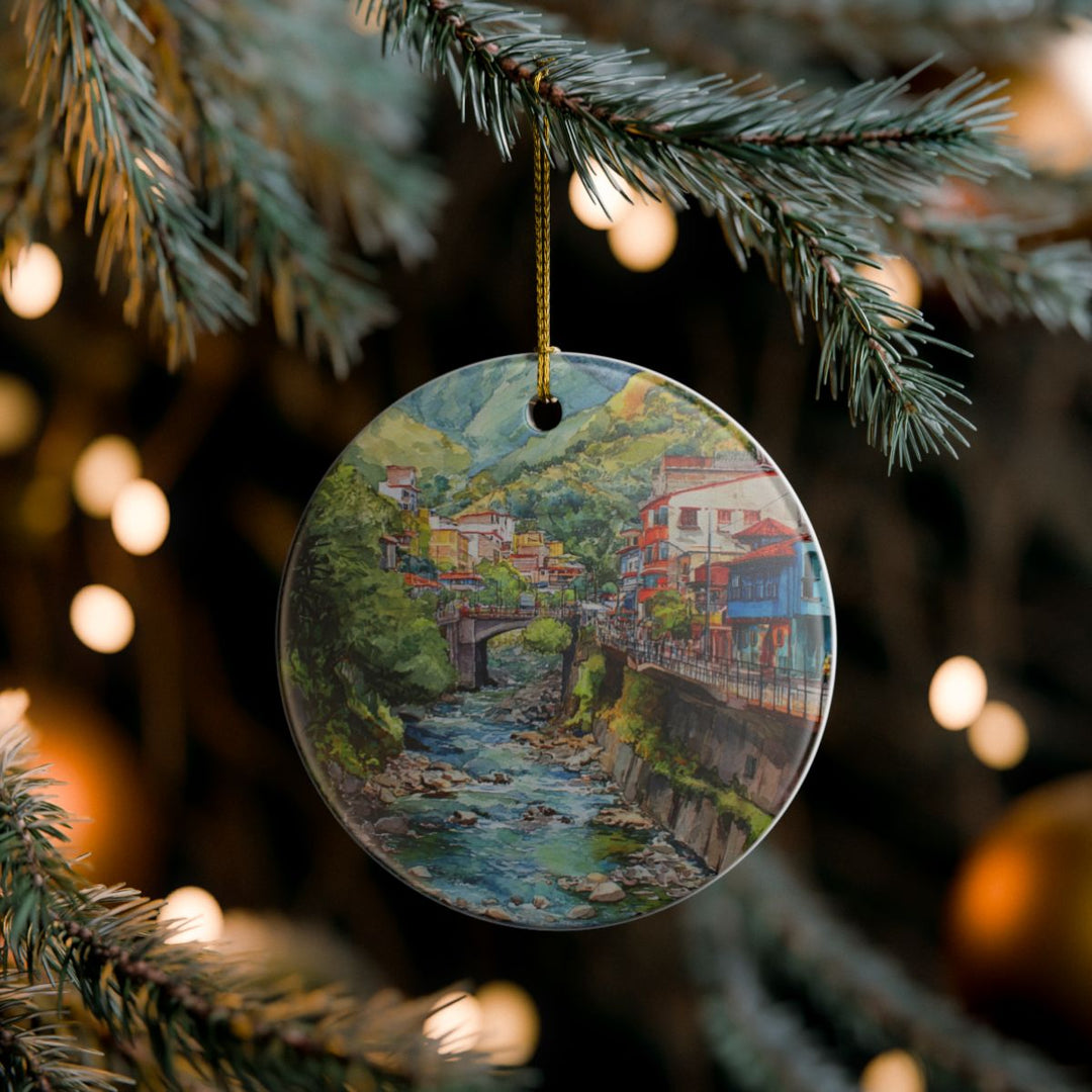 Banos Ecuador Ornament: Unique Banos Ecuador Souvenir, Banos Ecuador Xmas Decor, and Authentic Banos Ecuador Gift