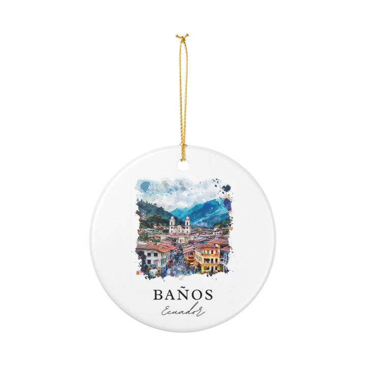 Banos Ecuador Ornament: Unique Banos Ecuador Souvenir, Banos Ecuador Xmas Decor, and Authentic Banos Ecuador Gift