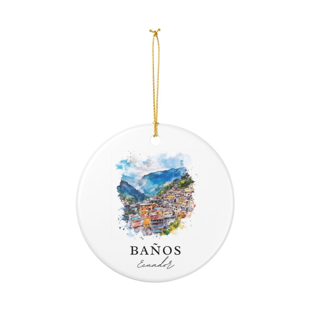 Banos Ecuador Ornament: Unique Banos Ecuador Souvenir, Banos Ecuador Xmas Decor, and Authentic Banos Ecuador Gift