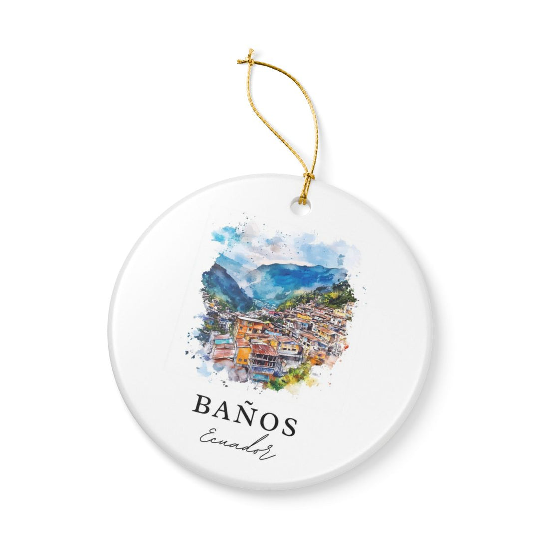 Banos Ecuador Ornament: Unique Banos Ecuador Souvenir, Banos Ecuador Xmas Decor, and Authentic Banos Ecuador Gift