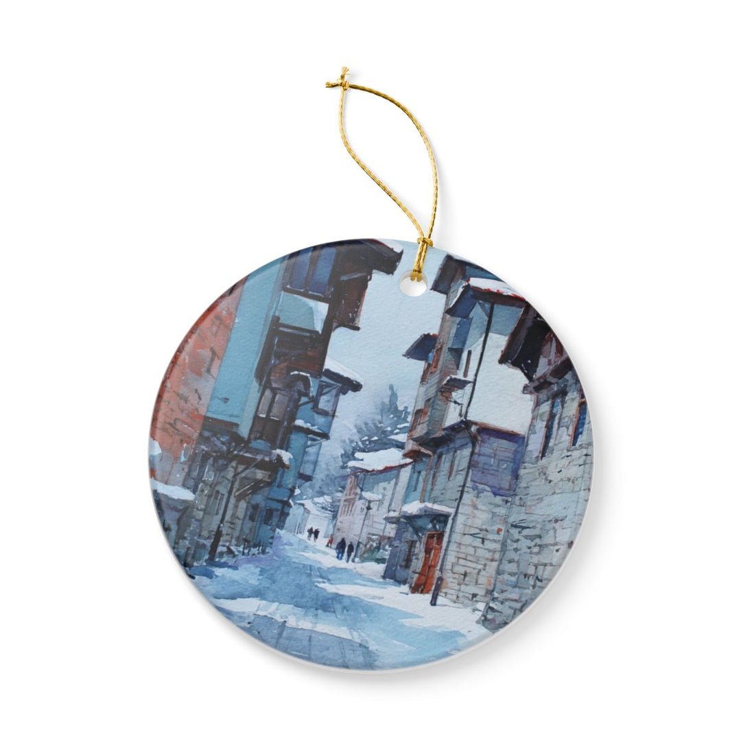 Bansko Bulgaria Ornament: Unique Bansko Souvenir, Bansko Bulgaria Xmas Decor, and Authentic Bansko Gift