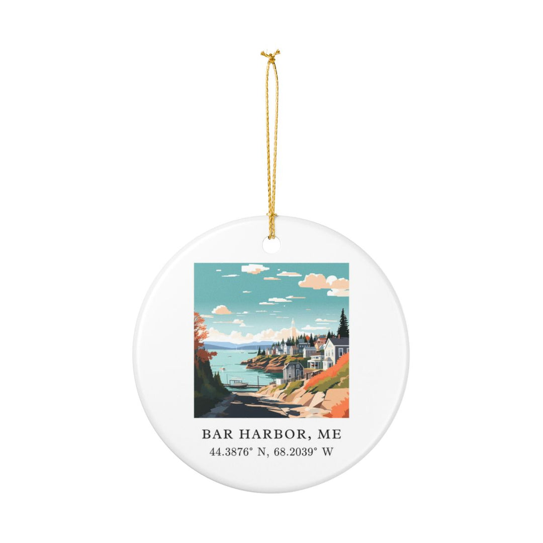 Bar Harbor Maine Ornament | Christmas Travel Souvenir Gift