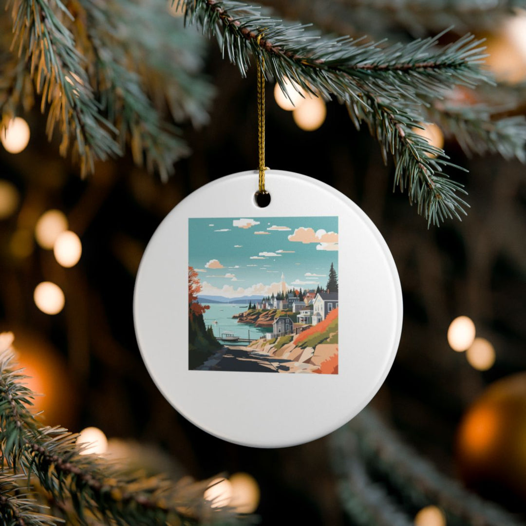 Bar Harbor Maine Ornament: Unique Bar Harbor Souvenir, Bar Harbor Maine Xmas Decor, and Authentic Bar Harbor Gift