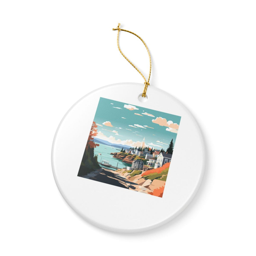Bar Harbor Maine Ornament: Unique Bar Harbor Souvenir, Bar Harbor Maine Xmas Decor, and Authentic Bar Harbor Gift