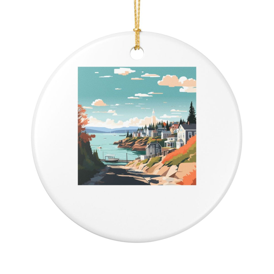 Bar Harbor Maine Ornament: Unique Bar Harbor Souvenir, Bar Harbor Maine Xmas Decor, and Authentic Bar Harbor Gift