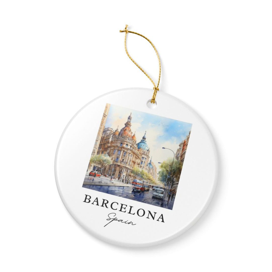 Barcelona Spain Ornament: Unique Barcelona Souvenir, Barcelona Spain Xmas Decor, and Authentic Barcelona Gift