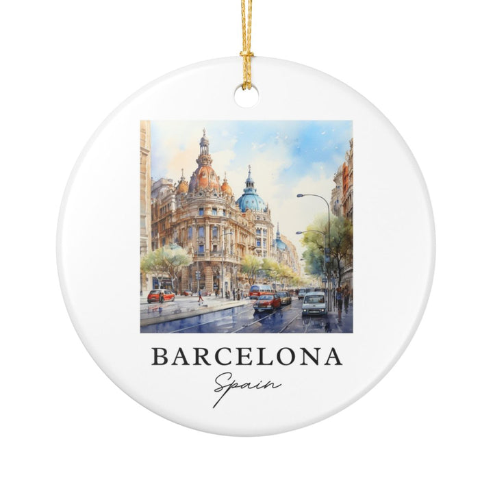Barcelona Spain Ornament: Unique Barcelona Souvenir, Barcelona Spain Xmas Decor, and Authentic Barcelona Gift