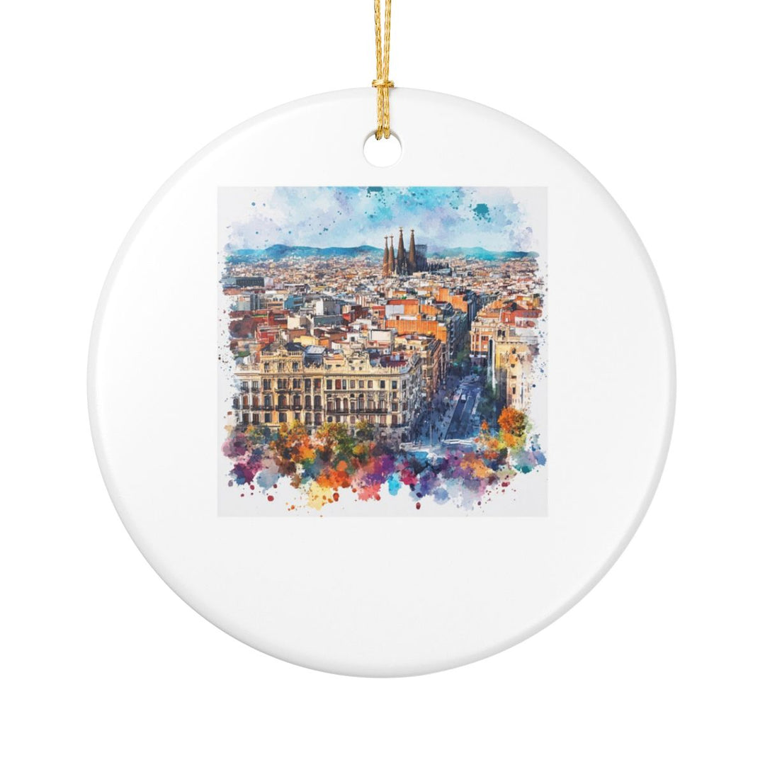 Barcelona Spain Ornament: Unique Barcelona Souvenir, Barcelona Spain Xmas Decor, and Authentic Barcelona Gift