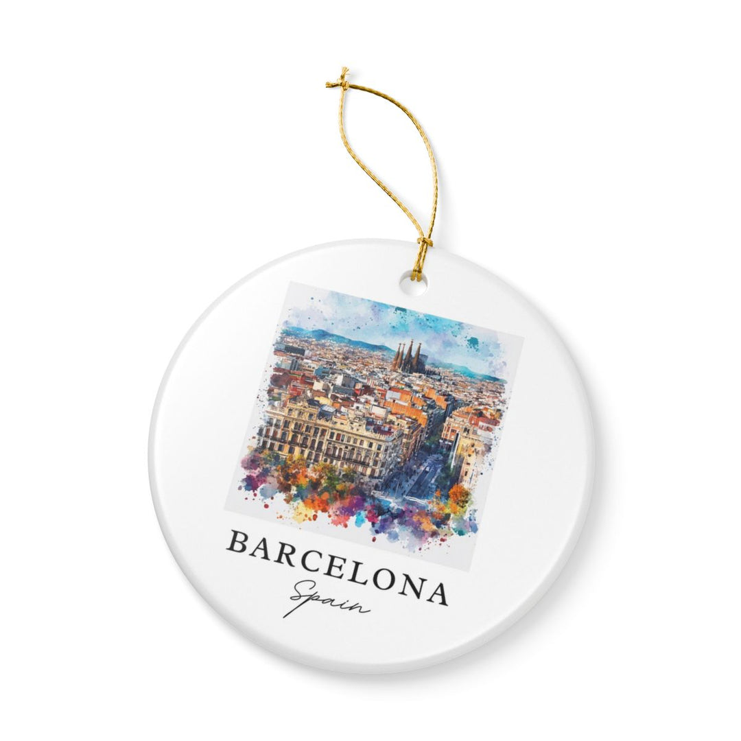Barcelona Spain Ornament: Unique Barcelona Souvenir, Barcelona Spain Xmas Decor, and Authentic Barcelona Gift