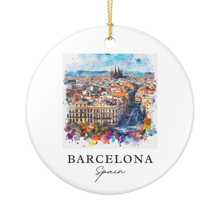 Barcelona Spain Ornament: Unique Barcelona Souvenir, Barcelona Spain Xmas Decor, and Authentic Barcelona Gift