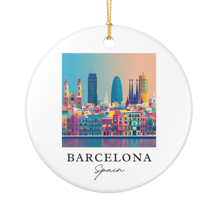 Barcelona Spain Ornament: Unique Barcelona Souvenir, Barcelona Spain Xmas Decor, and Authentic Barcelona Gift