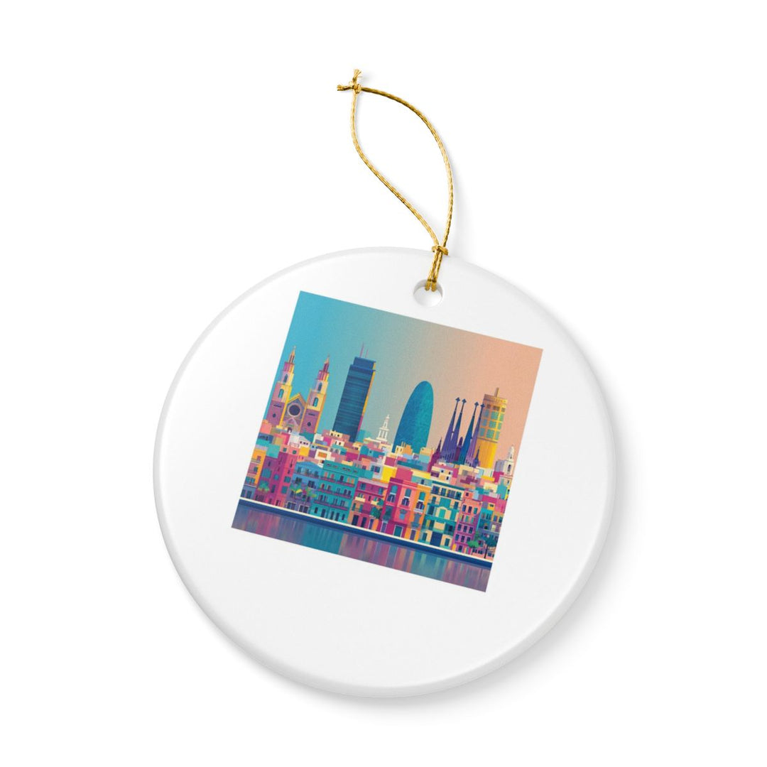 Barcelona Spain Ornament: Unique Barcelona Souvenir, Barcelona Spain Xmas Decor, and Authentic Barcelona Gift