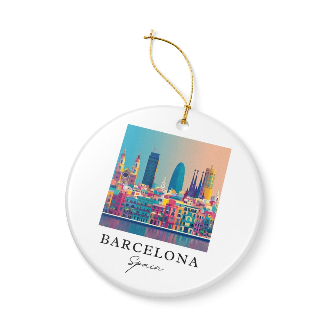 Barcelona Spain Ornament: Unique Barcelona Souvenir, Barcelona Spain Xmas Decor, and Authentic Barcelona Gift