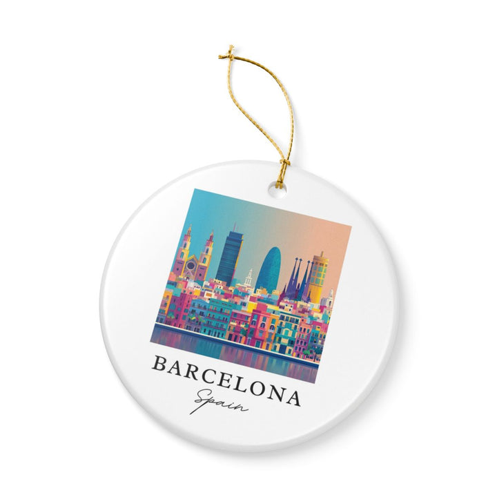 Barcelona Spain Ornament: Unique Barcelona Souvenir, Barcelona Spain Xmas Decor, and Authentic Barcelona Gift
