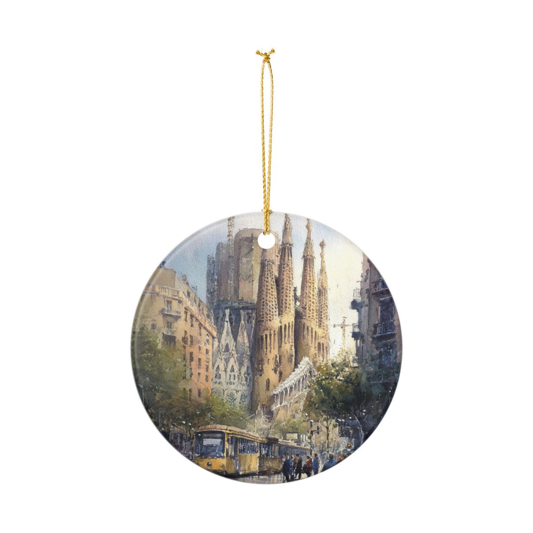 Barcelona Spain Ornament: Unique Barcelona Souvenir, Barcelona Spain Xmas Decor, and Authentic Barcelona Gift