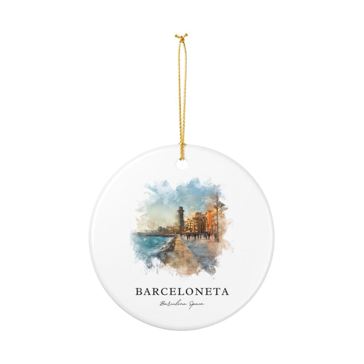 Barceloneta Barcelona Spain Ornament: Unique Barceloneta Barcelona Souvenir, Barceloneta Barcelona Spain Xmas Decor, and Authentic Barceloneta Barcelona Gift