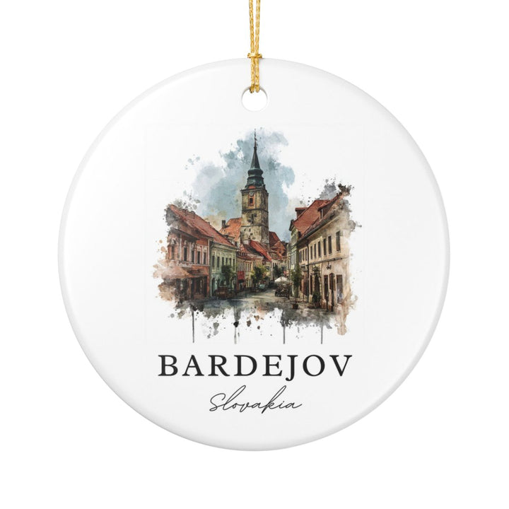 Bardejov Slovakia Ornament: Unique Bardejov Souvenir, Bardejov Slovakia Xmas Decor, and Authentic Bardejov Gift
