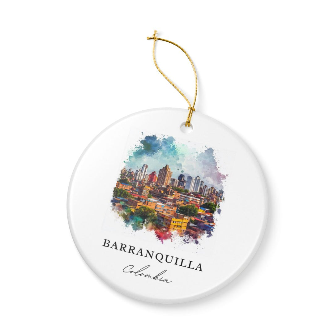 Barranquilla Colombia Ornament: Unique Barranquilla Souvenir, Barranquilla Colombia Xmas Decor, and Authentic Barranquilla Gift