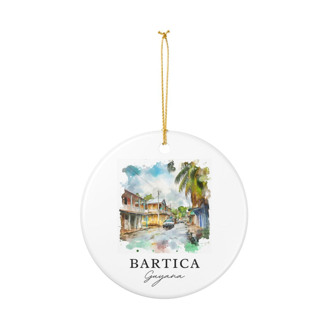 Bartica Guyana Ornament: Unique Bartica Guyana Souvenir, Bartica Guyana Xmas Decor, and Authentic Bartica Guyana Gift