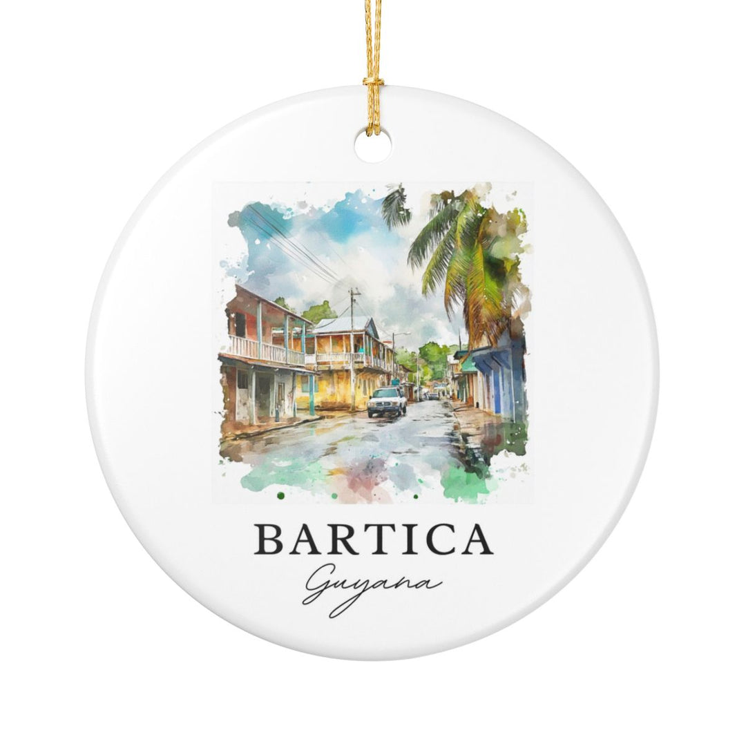 Bartica Guyana Ornament: Unique Bartica Guyana Souvenir, Bartica Guyana Xmas Decor, and Authentic Bartica Guyana Gift