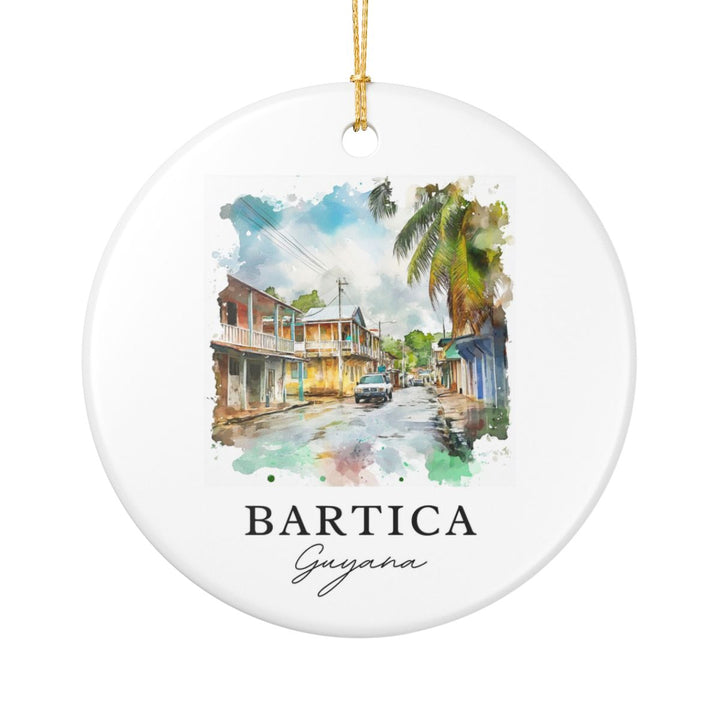 Bartica Guyana Ornament: Unique Bartica Guyana Souvenir, Bartica Guyana Xmas Decor, and Authentic Bartica Guyana Gift