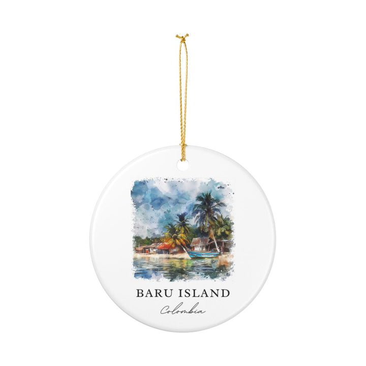 Baru Island Colombia Ornament: Unique Baru Island Souvenir, Baru Island Colombia Xmas Decor, and Authentic Baru Island Gift