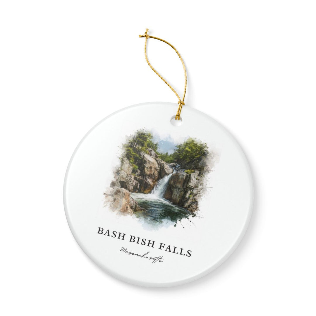 Bash Bish Falls Massachusetts USA Ornament: Unique Bash Bish Falls Souvenir, Bash Bish Falls Massachusetts Xmas Decor, and Authentic Bash Bish Falls Gift
