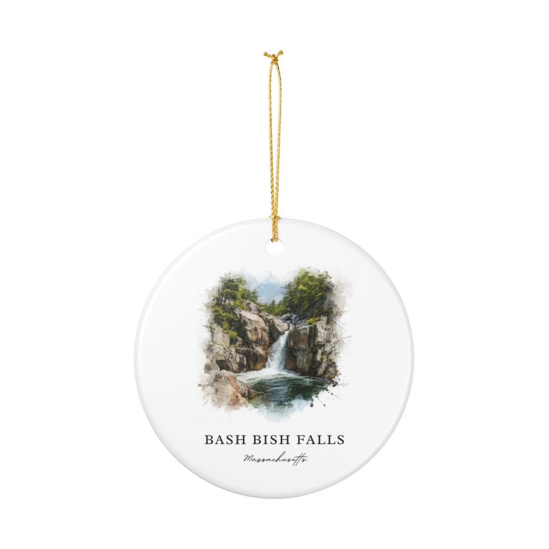 Bash Bish Falls Massachusetts USA Ornament: Unique Bash Bish Falls Souvenir, Bash Bish Falls Massachusetts Xmas Decor, and Authentic Bash Bish Falls Gift