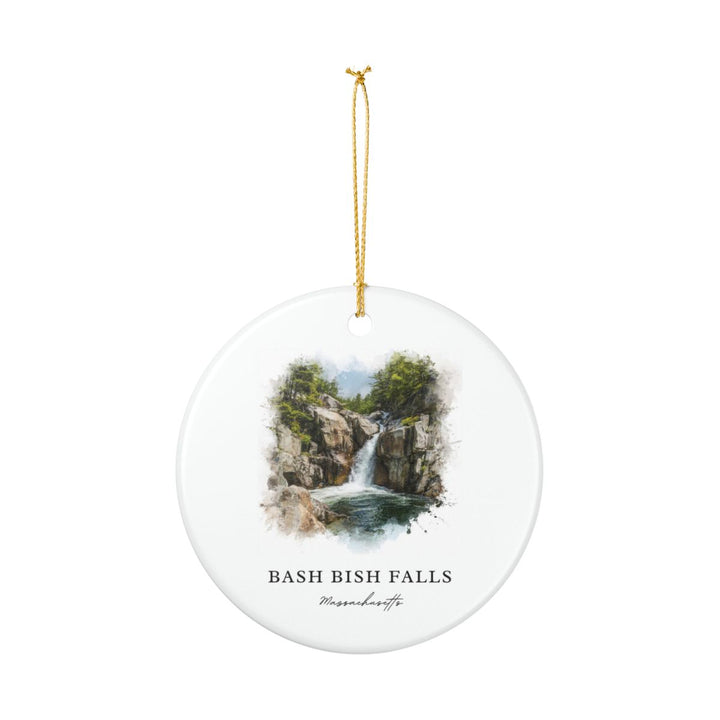 Bash Bish Falls Massachusetts USA Ornament: Unique Bash Bish Falls Souvenir, Bash Bish Falls Massachusetts Xmas Decor, and Authentic Bash Bish Falls Gift