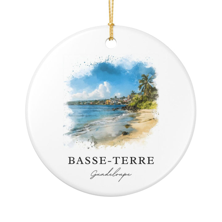 Basse Terre Guadeloupe Ornament: Unique Basse Terre Guadeloupe Souvenir, Basse Terre Guadeloupe Xmas Decor, and Authentic Basse Terre Guadeloupe Gift