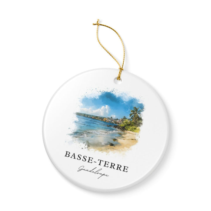 Basse Terre Guadeloupe Ornament: Unique Basse Terre Guadeloupe Souvenir, Basse Terre Guadeloupe Xmas Decor, and Authentic Basse Terre Guadeloupe Gift