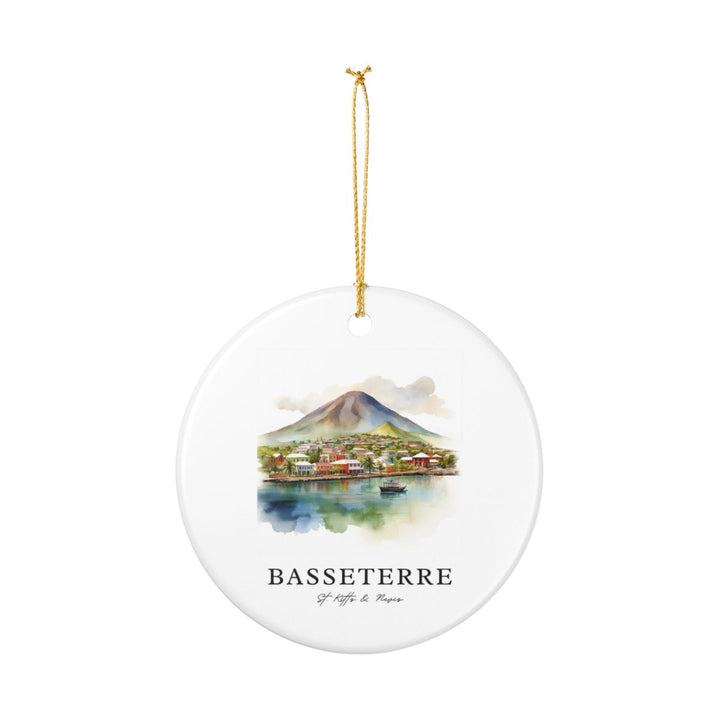 Basseterre Saint Kitts and Nevis Ornament: Unique Basseterre Saint Kitts and Nevis Souvenir, Basseterre Saint Kitts and Nevis Xmas Decor, and Authentic Basseterre Saint Kitts and Nevis Gift