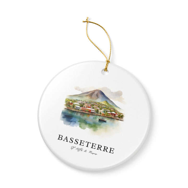 Basseterre Saint Kitts and Nevis Ornament: Unique Basseterre Saint Kitts and Nevis Souvenir, Basseterre Saint Kitts and Nevis Xmas Decor, and Authentic Basseterre Saint Kitts and Nevis Gift