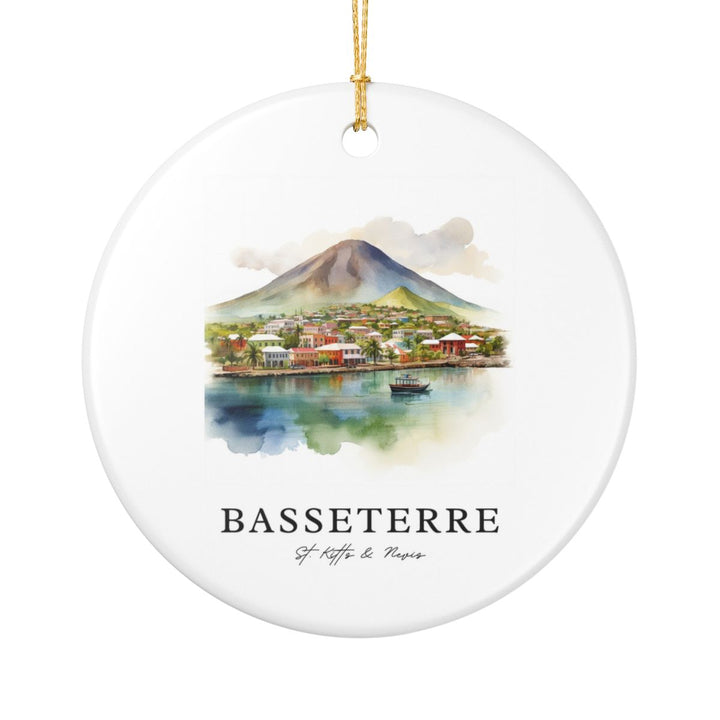 Basseterre Saint Kitts and Nevis Ornament: Unique Basseterre Saint Kitts and Nevis Souvenir, Basseterre Saint Kitts and Nevis Xmas Decor, and Authentic Basseterre Saint Kitts and Nevis Gift