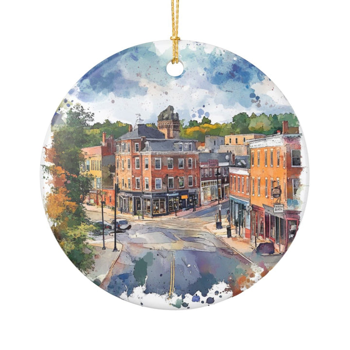 Bath Maine Ornament: Unique Bath Souvenir, Bath Maine Xmas Decor, and Authentic Bath Gift