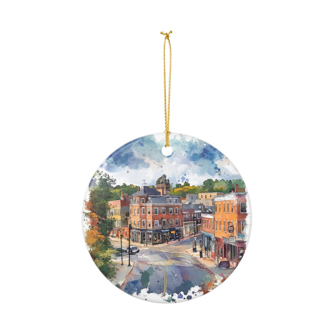 Bath Maine Ornament: Unique Bath Souvenir, Bath Maine Xmas Decor, and Authentic Bath Gift