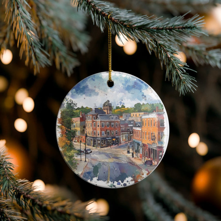 Bath Maine Ornament: Unique Bath Souvenir, Bath Maine Xmas Decor, and Authentic Bath Gift