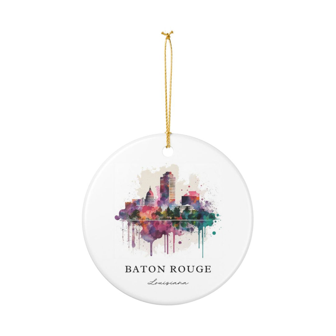 Baton Rouge Louisiana Ornament: Unique Baton Rouge Souvenir, Baton Rouge Louisiana Xmas Decor, and Authentic Baton Rouge Gift