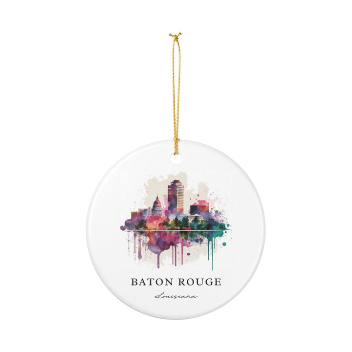 Baton Rouge Louisiana Ornament: Unique Baton Rouge Souvenir, Baton Rouge Louisiana Xmas Decor, and Authentic Baton Rouge Gift