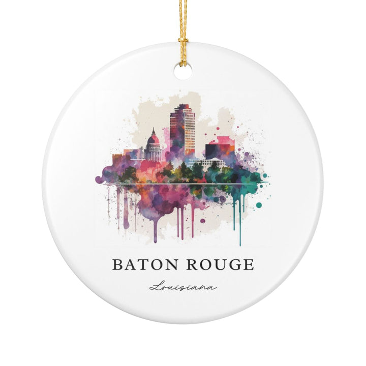 Baton Rouge Louisiana Ornament: Unique Baton Rouge Souvenir, Baton Rouge Louisiana Xmas Decor, and Authentic Baton Rouge Gift