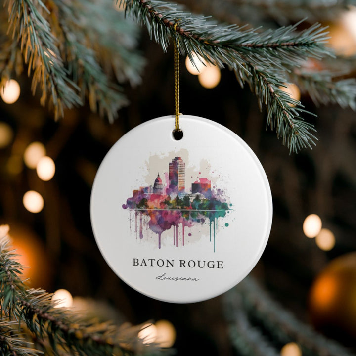 Baton Rouge Louisiana Ornament: Unique Baton Rouge Souvenir, Baton Rouge Louisiana Xmas Decor, and Authentic Baton Rouge Gift