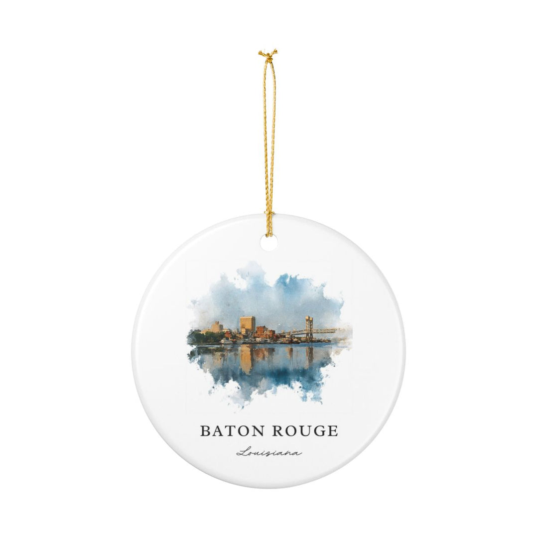 Baton Rouge Louisiana Ornament: Unique Baton Rouge Souvenir, Baton Rouge Louisiana Xmas Decor, and Authentic Baton Rouge Gift