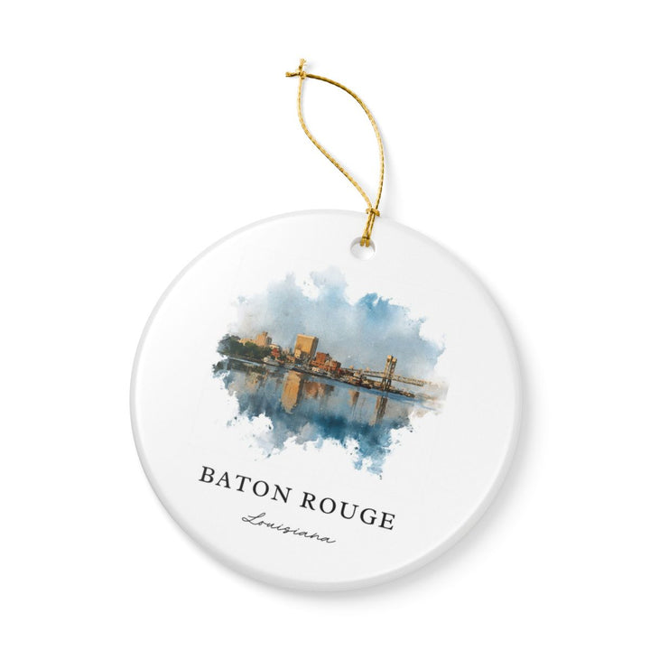 Baton Rouge Louisiana Ornament: Unique Baton Rouge Souvenir, Baton Rouge Louisiana Xmas Decor, and Authentic Baton Rouge Gift