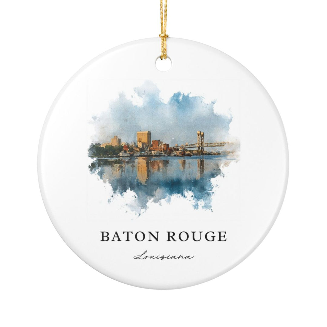 Baton Rouge Louisiana Ornament: Unique Baton Rouge Souvenir, Baton Rouge Louisiana Xmas Decor, and Authentic Baton Rouge Gift