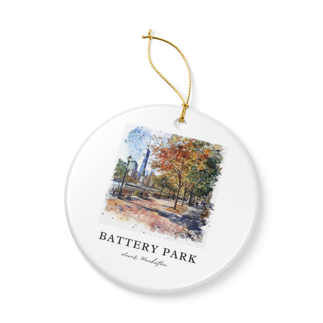 Battery Park New York Ornament: Unique Battery Park Souvenir, Battery Park New York Xmas Decor, and Authentic Battery Park Gift