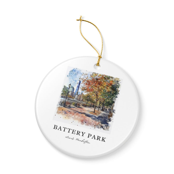 Battery Park New York Ornament: Unique Battery Park Souvenir, Battery Park New York Xmas Decor, and Authentic Battery Park Gift