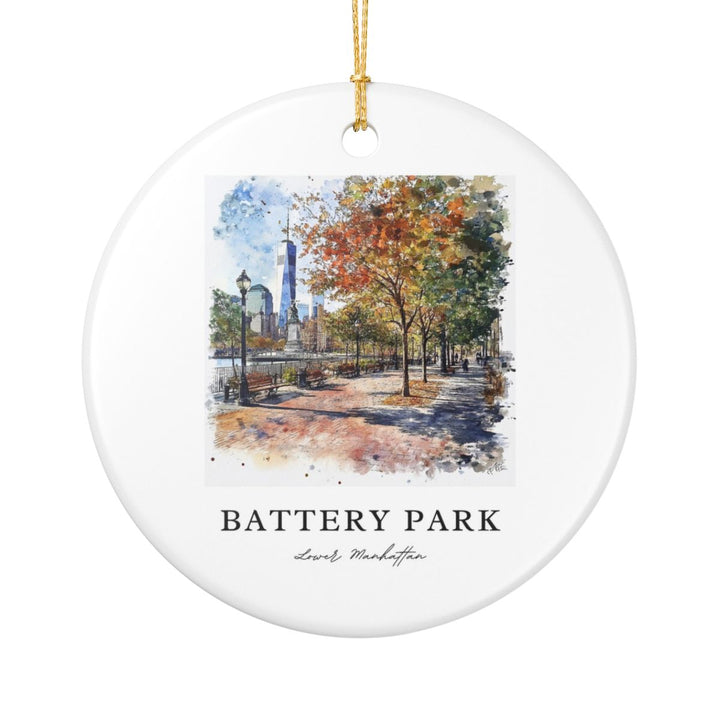 Battery Park New York Ornament: Unique Battery Park Souvenir, Battery Park New York Xmas Decor, and Authentic Battery Park Gift