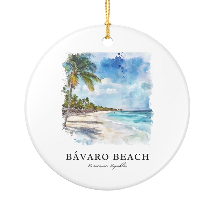 Bavaro Dominican Republic Ornament: Unique Bavaro Dominican Republic Souvenir, Bavaro Dominican Republic Xmas Decor, and Authentic Bavaro Dominican Republic Gift